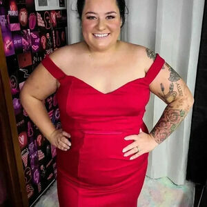 Plus Size Zip Back Crop Tank Top & Split Thigh Skirt Set